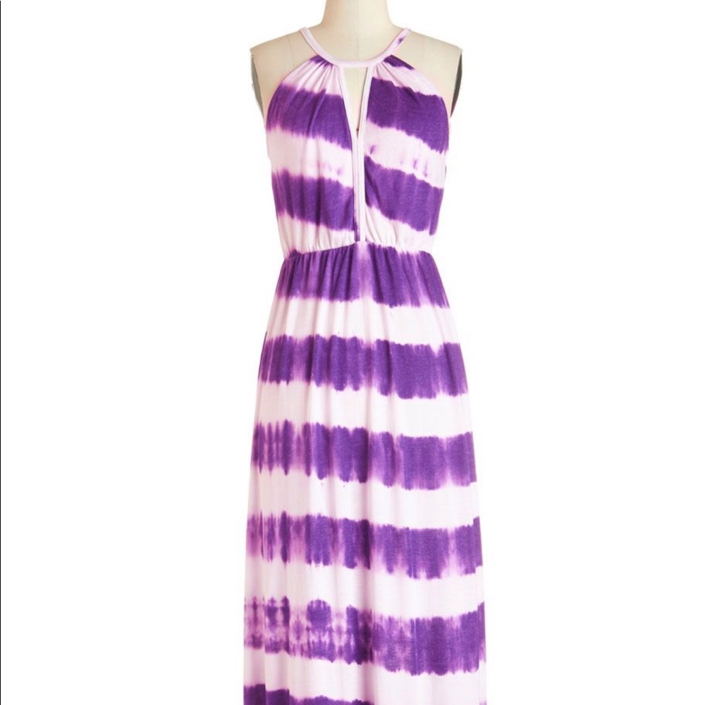 ModCloth Ink Positively maxi dress in purple